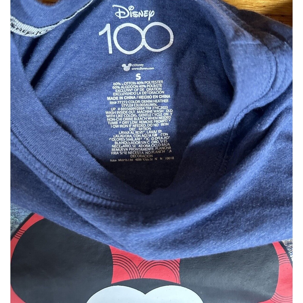 DISNEY Shirt, Size Small, 100 Years‎ of Wonder, Mickey Mouse, Anniversary, - Picture 3 of 6